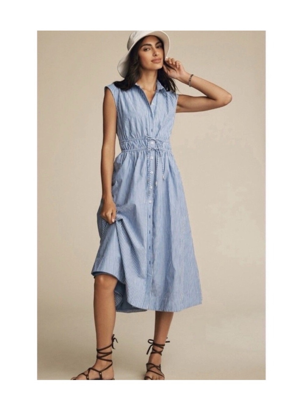 Anthropologie Maeve Sleeveless Shirt Dress large